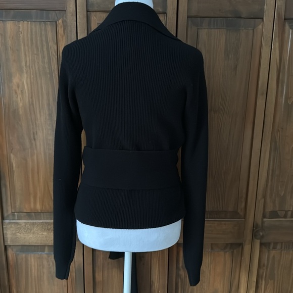 Rails Darya Sweater Ribbed Wrap Black Small NWT $238 - Picture 13 of 14